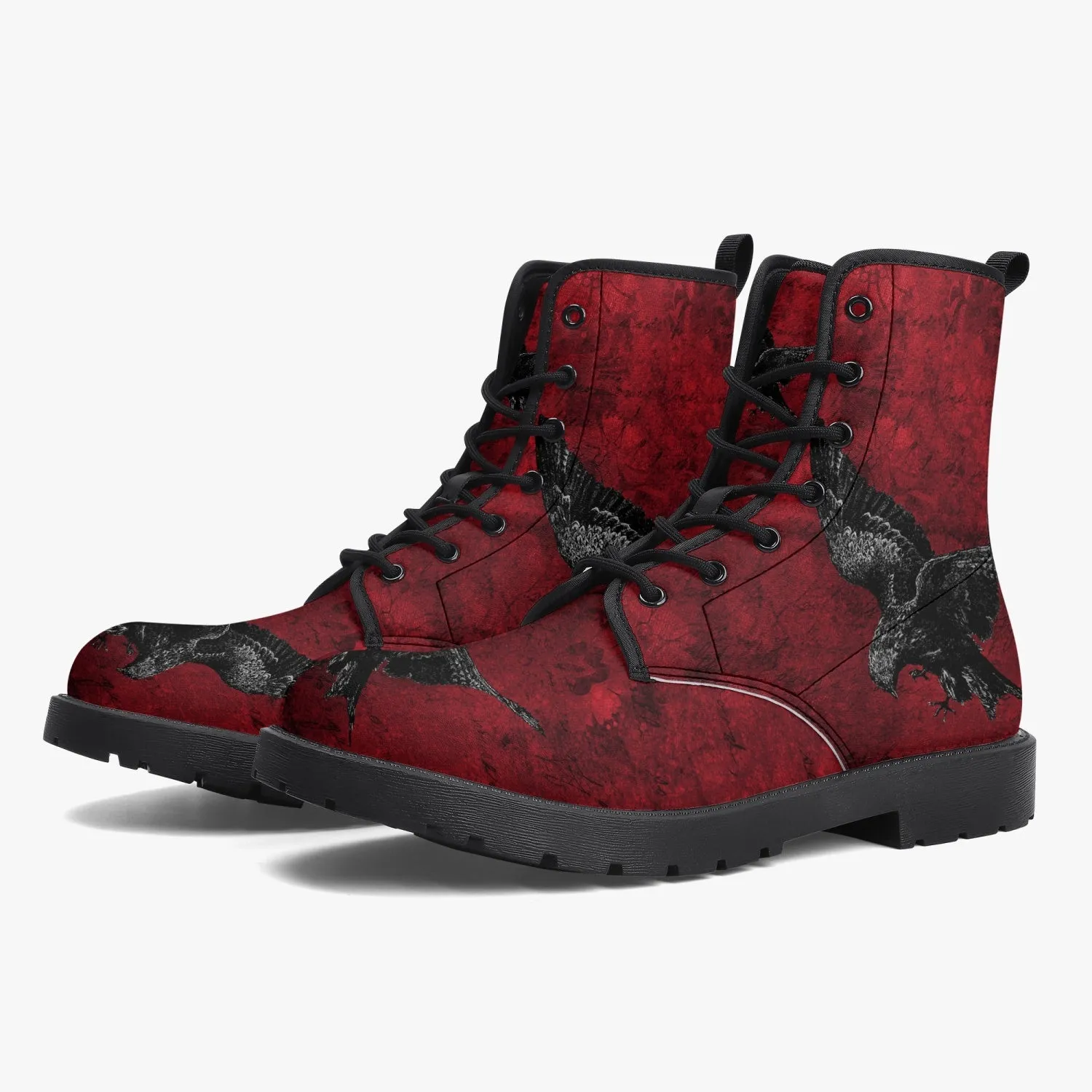 Gothic Red Raven Boots (JPRRAV1)